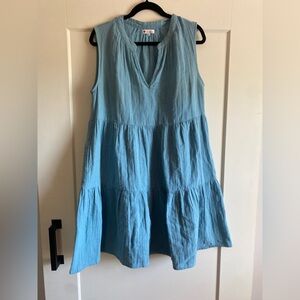 Sundry for Evereve Blue Flowy Dress with pockets